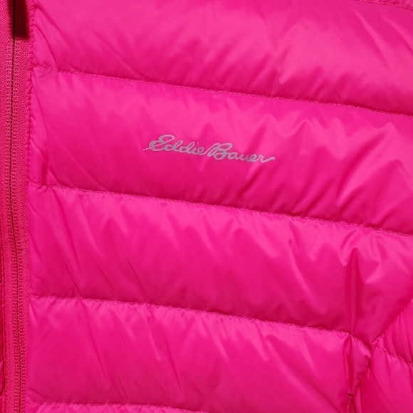 Eddie Bauer Girls Size XL Size 16 Pink Magenta Cirruslite Down Full Zip Jacket - Picture 3 of 11